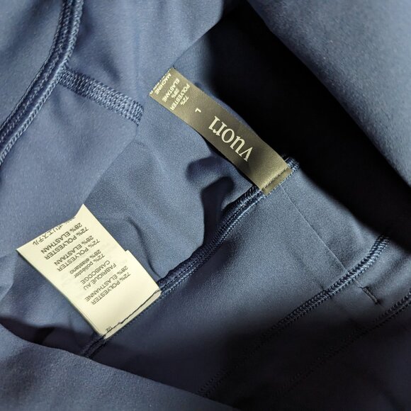 Vuori Daily Legging Blue Drawstring High-Waisted Performance Yoga Large Short - Picture 4 of 4